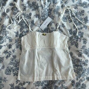 UO babydoll open back top size M